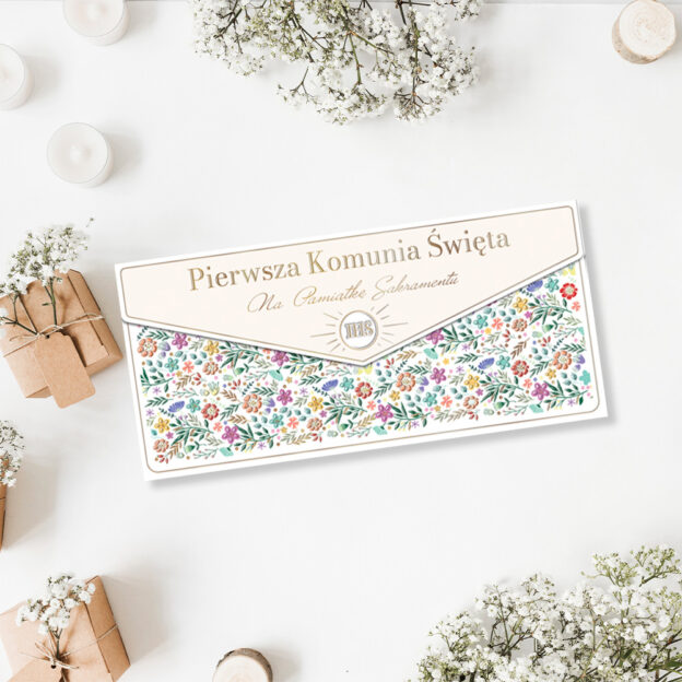 Koperta KOMUNIA WIANUSZEK KOLOROWY