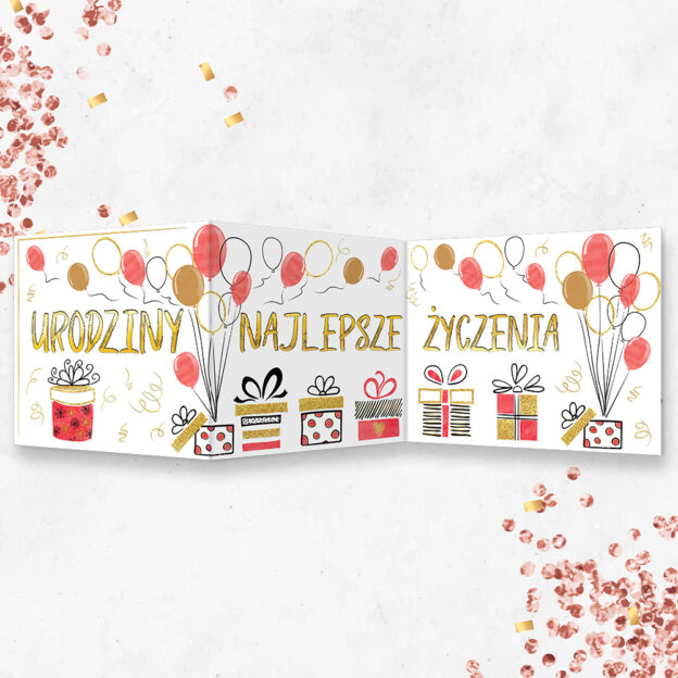 Karnet B6 składany PREZENTY