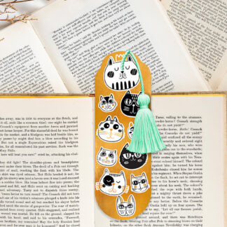 Zakładka z chwostem ZŁOTE KOTY