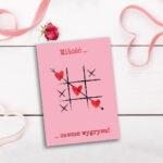 Karnet B6 Walentynki KÓŁKO I KRZYŻYK