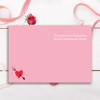 Karnet B6 Walentynki KÓŁKO I KRZYŻYK