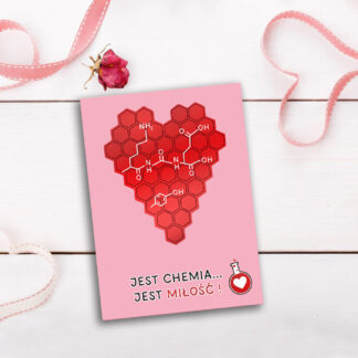 Karnet B6 Walentynki CHEMIA