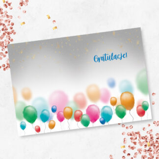Karnet A5 GRATULUJĘ PĘK BALONÓW