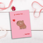 Karnet B6 Walentynki KAPIBARA