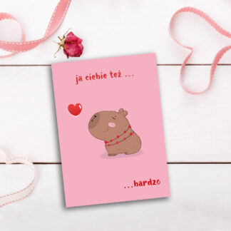 Karnet B6 Walentynki KAPIBARA