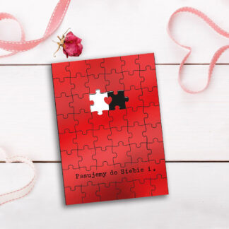 Karnet B6 Walentynki PUZZLE
