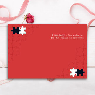 Karnet B6 Walentynki PUZZLE