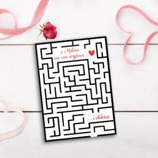 Karnet B6 Walentynki LABIRYNT