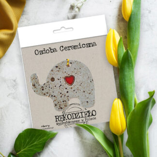 OZDOBA CERAMICZNA SŁOŃ